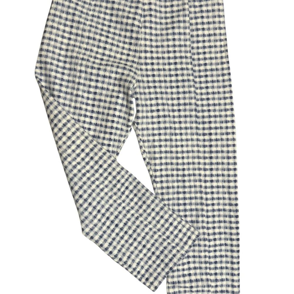 Lysse Blue and White Checkered Capris